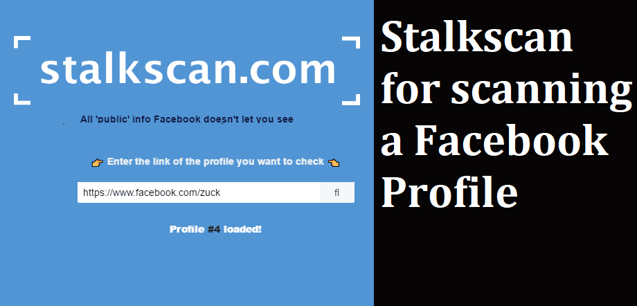 Find Facebook Account Information In Stalkscan Which Is A Online Tool