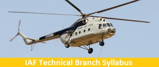 IAF Indian Air Force Technical Branch Exam Syllabus 2018