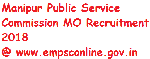 Manipur Public Service Commission MO Recruitment 2018 @ www.empsconline.gov.in