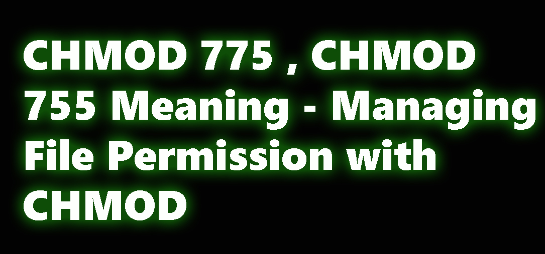 CHMOD 775 , CHMOD 755 Meaning - Managing File Permission with CHMOD
